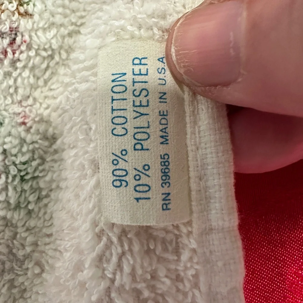 VTG Barth Dreyfuss Christmas Hand Towel Fringed Holiday Towel, 1980s Made in USA